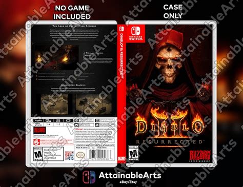 Diablo Ii 2 Resurrected Custom Nintendo Switch Boxart Etsy