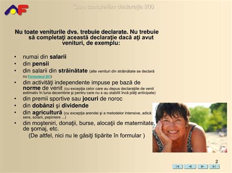 PPT Se completează doar de persoanele fizice Se referă la veniturile