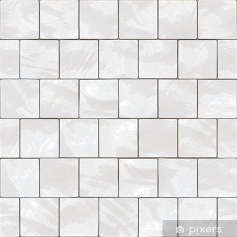 Poster Shiny Seamless Texture Blanche Carreaux PIXERS FR