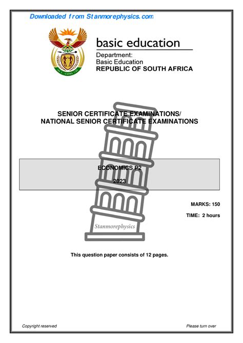 Nsc Economics Grade May June P And Memo Senior Certificate