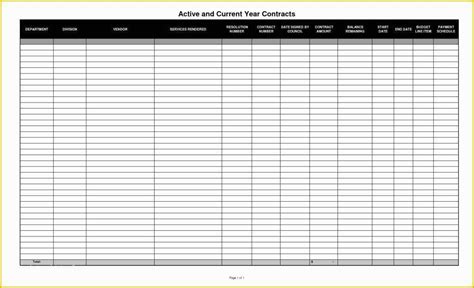 Free Excel Contract Management Template Of Vendor Database Template ...