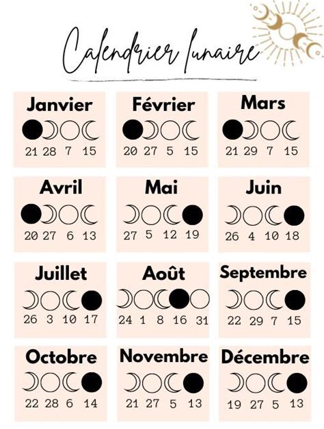 Calendrier Lune Montant Et Descendante Fiona Jessica