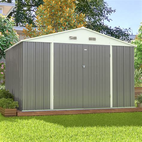 Buy Patiowell 10x8 FT Outdoor Storage Shed Large Garden Tool Metal