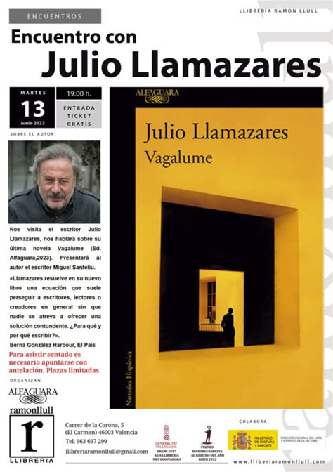 Encuentro con Julio Llamazares Presentación de su libro Vagalume