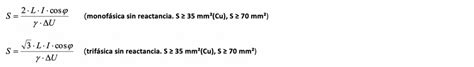 C Lculo De Las F Rmulas Para Obtener La Secci N Por Ca Da De Tensi N