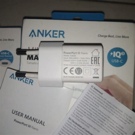 Anker Powerport Nano 20W Wall Charger Fast Charging Casan Kepala Batok