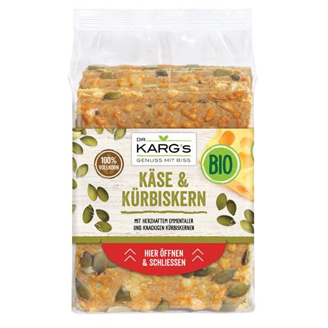 Dr Kargs Organic Whole Wheat Knäckebrot Crisp With Cheese And Pumpkin