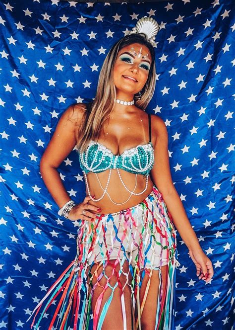 Fantasia De Sereia Saia De Fitas Fashion Style Rave