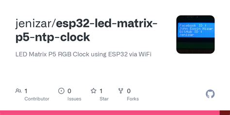 Github Jenizaresp32 Led Matrix P5 Ntp Clock Led Matrix P5 Rgb Clock