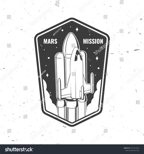 Mars Mission Logo Badge Patch Vector Stock Vector (Royalty Free ...