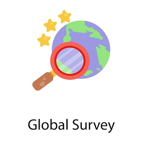 Premium Vector Global Survey Flat Icon Vector