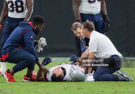 New England Patriots Te Hunter Henry Is Attended To By Team Medical