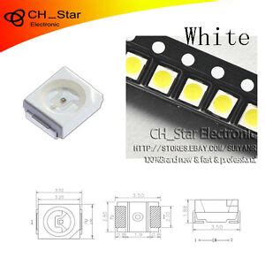 Pcs Smd Smt Led White Light Emitting Diode Plcc High