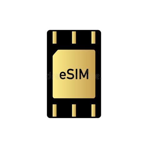 Concept De Symbole D Ic Ne De Carte De Sim Inclus Par Esim Technologie