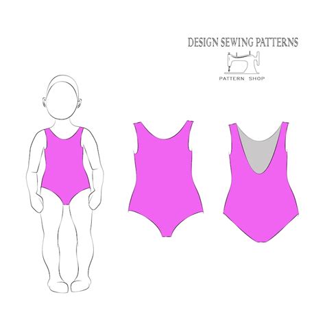 Kids Swimsuit PDF Sewing Pattern Swimsuit Swimming One - Etsy