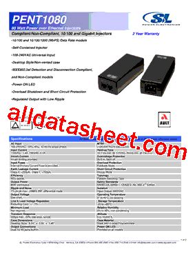 PENT1080 Datasheet PDF SL Power Electronics