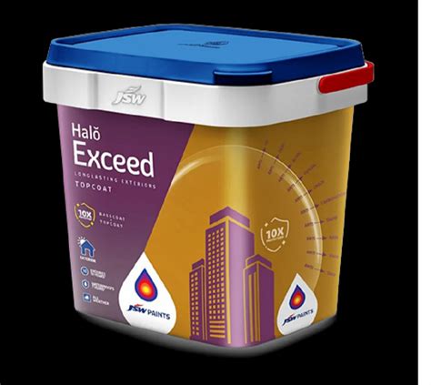 Jsw Halo Exceed Longlasting Topcoat Paint Packaging Size L At Best