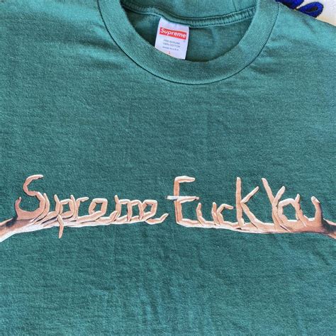 Supreme Fuck You Tee Dark Green FW18 Mens Size Depop