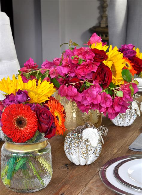 Summer to Fall Floral Arrangement for a Casual Evening - Decor Gold Designs