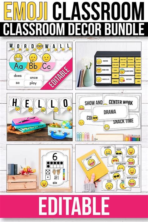 Classroom Decor Bundle With Emoji