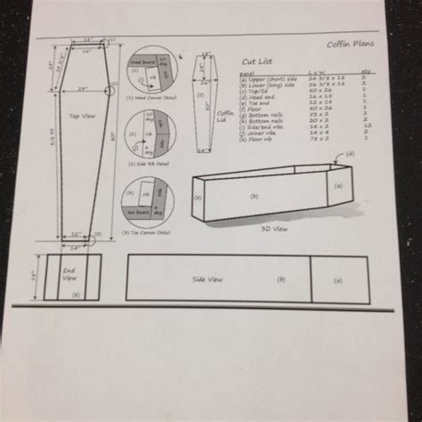 Measurements used for all of the coffins. | Diagram, Oliver