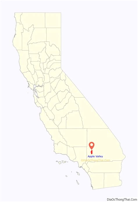 Map of Apple Valley town, California