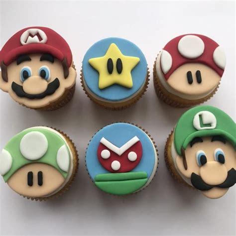 12 Mario And Luigi Inspired Cupcake Toppers Fondant Etsy Mario Bros