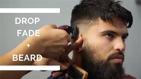 Barber Tutorial How To Do A Drop Fade W Beard Haircut Step By Step