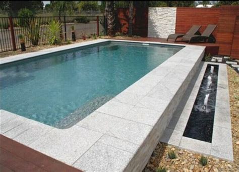 White Granite Pool Pavers Pool Coping Tiles Non Slip Stone Tiles