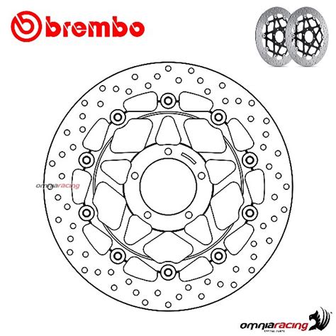 Coppia Di Dischi Freno Brembo Serie Oro Anteriori Flottanti Per