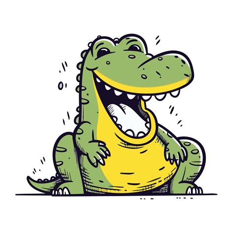 Funny crocodile. Vector illustration of a cartoon crocodile. 32915772 ...