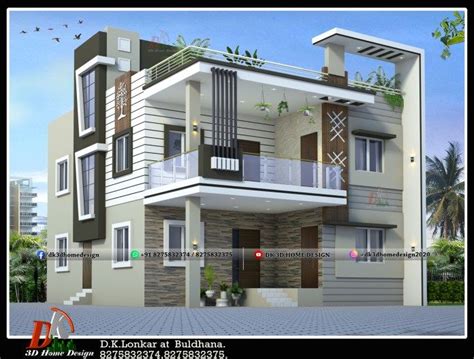 Sq Ft Story House Plan And Design With Different Color Options