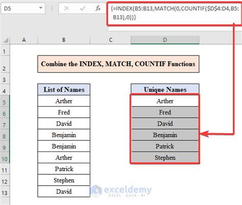 How To Extract Data From A List Using Excel Formula Methods