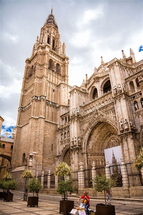 Toledo Cathedral Primate Cathedral Of Saint Mary Facade With The Lion