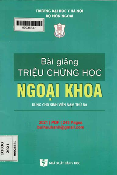 Bài Giảng Triệu Chứng Học Ngoại Khoa NXB Y Học 2021 Đoàn Quốc Hưng