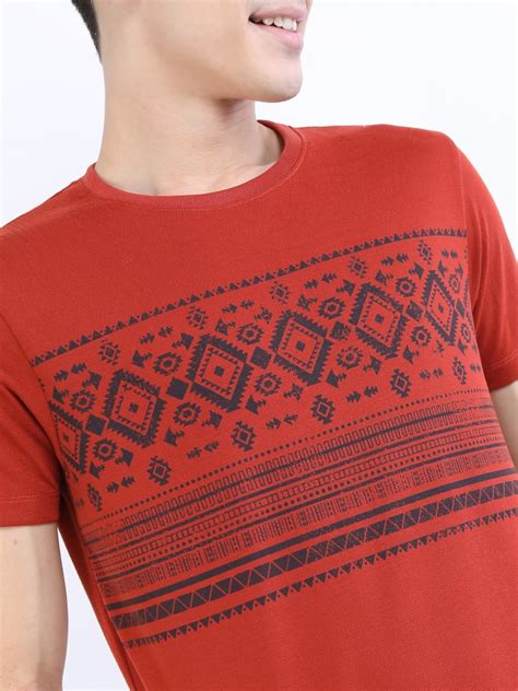 Buy Ketch Red Printed Round Neck T Shirt For Men Online At Rs Ketch