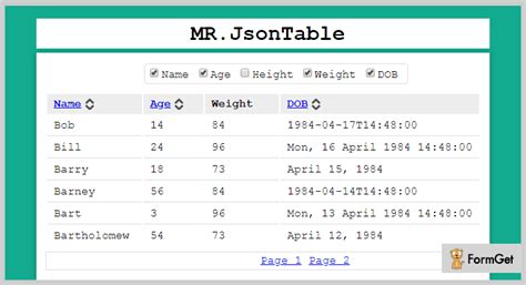 5 Jquery Table Sorting Plugins 2022 Free And Paid Formget