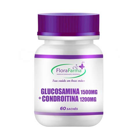 Glucosamina 1500mg Condroitina 1200mg 60 Cápsulas Flora Farma