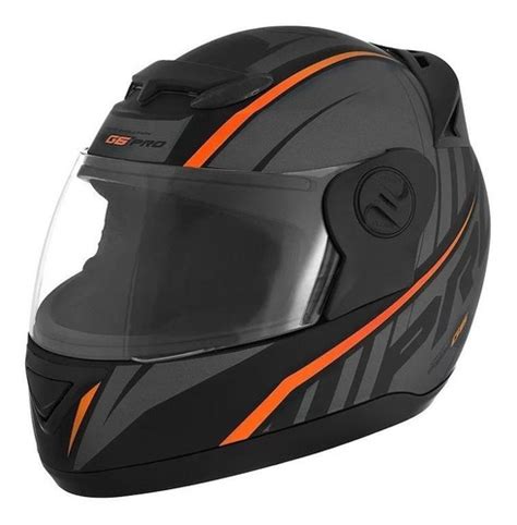 Capacete Para Moto Integral Pro Tork Evolution G Pro Preto E Laranja