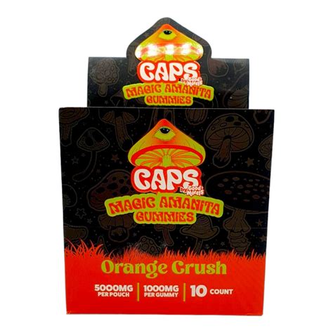 Caps Mushroom Amanita Gummies Orange Crush 5ct