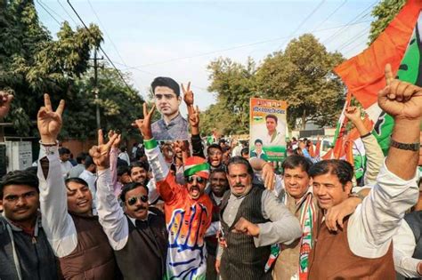 In Pics Congress Celebrates Victory After Winning Rajasthan Polls