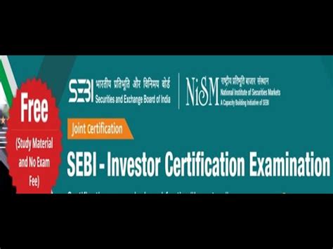 SEBI Investor Certification Examination YouTube