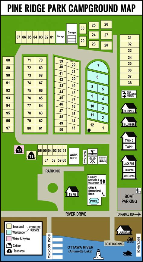 Campground Map – Pine Ridge Park