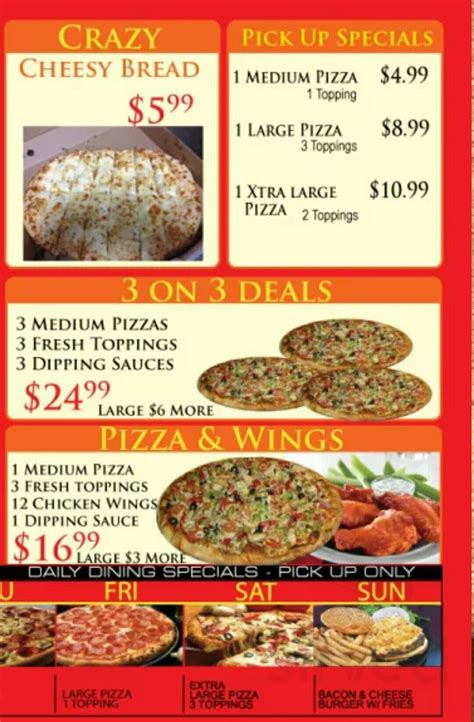 Pizzaway Menu In Windsor Ontario Canada