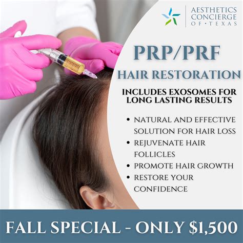 PRP PRF Hair Restoration Aesthetics Concierge Of Texas