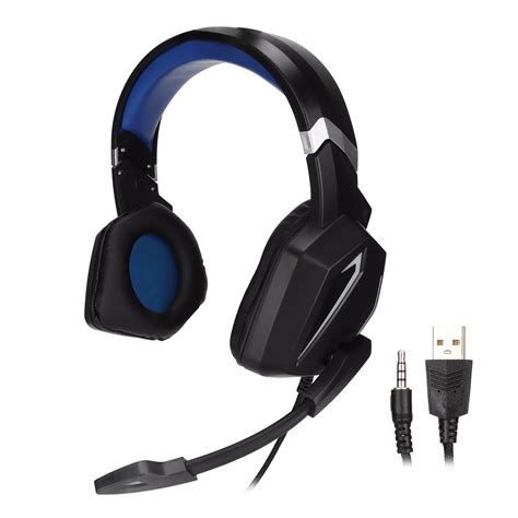 Gaming Headphone Stereo Rgb Light Memory Foam Earmuffs 35mm Usb Wired