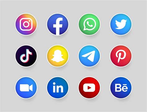 Colección De Logotipos De Redes Sociales 2555506 Vector En Vecteezy