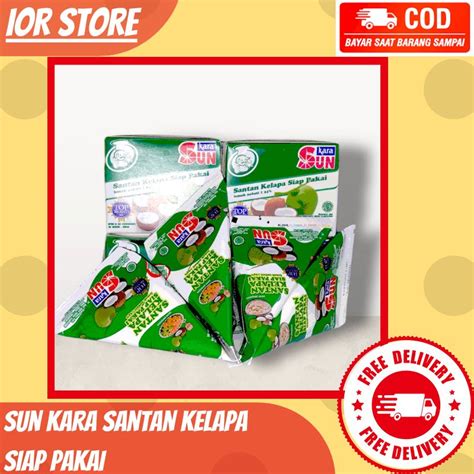 Jual Sun Kara Santan Kelapa Siap Pakai Santan Kelapa Kemasan Shopee