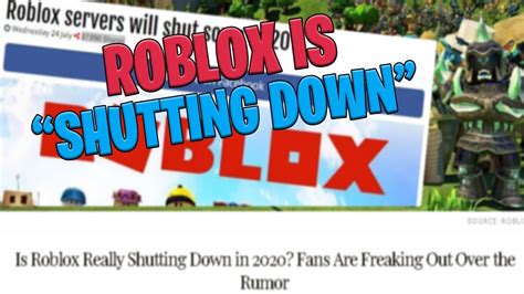 Is Roblox Actually Shutting Down In