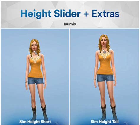 The Sims 4 Mod - Height Slider - Simscolony